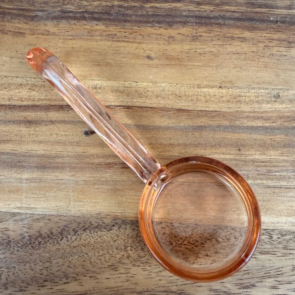 Fostoria Pink Depression Glass Mayonnaise Ladle Sauce Server Vintage